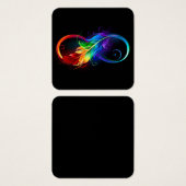Infinity Symbol with Rainbow Feather (Front & Back)