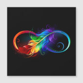 Infinity Symbol with Rainbow Feather (Front)