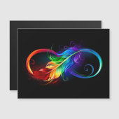 Infinity Symbol with Rainbow Feather (Front/Back)