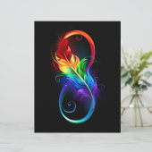 Infinity Symbol with Rainbow Feather (Standing Front)