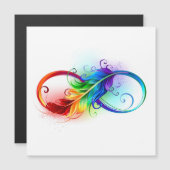 Infinity Symbol with Rainbow Feather (Front/Back)