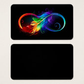 Infinity Symbol with Rainbow Feather (Front & Back)