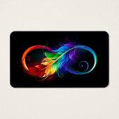 Infinity Symbol with Rainbow Feather (Front)