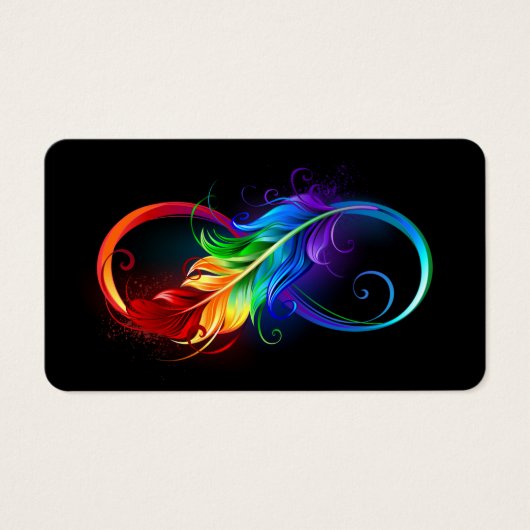 Infinity Symbol with Rainbow Feather (Front)