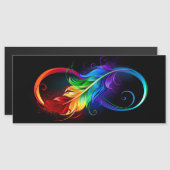 Infinity Symbol with Rainbow Feather (Front/Back)