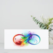 Infinity Symbol with Rainbow Feather (Standing Front)