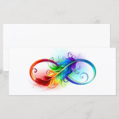Infinity Symbol with Rainbow Feather (Front/Back)