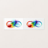 Infinity Symbol with Rainbow Feather (Outside Unfolded)