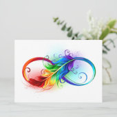Infinity Symbol with Rainbow Feather (Standing Front)