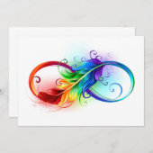 Infinity Symbol with Rainbow Feather (Front/Back)