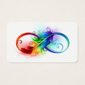 Infinity Symbol with Rainbow Feather (Front)