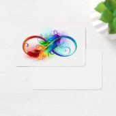 Infinity Symbol with Rainbow Feather (Desk)