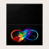 Infinity Symbol with Rainbow Feather (Outside Unfolded)