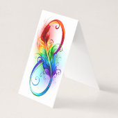 Infinity Symbol with Rainbow Feather (Front)