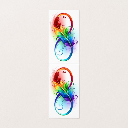 Infinity Symbol with Rainbow Feather (Outside Unfolded)