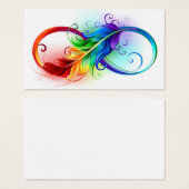 Infinity Symbol with Rainbow Feather (Front & Back)