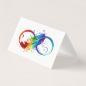 Infinity Symbol with Rainbow Feather (Front)
