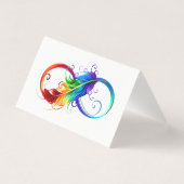 Infinity Symbol with Rainbow Feather (Back)