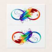 Infinity Symbol with Rainbow Feather (Outside Unfolded)