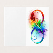 Infinity Symbol with Rainbow Feather (Outside Unfolded)