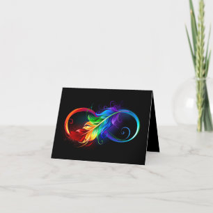 Infinity Symbol with Rainbow Feather Announcement