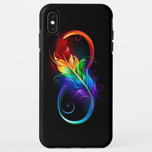Infinity Symbol with Rainbow Feather Case-Mate iPhone Case (Back)