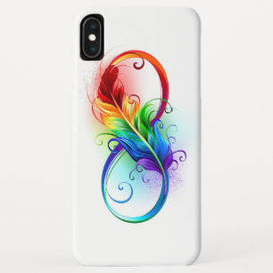 Infinity Symbol with Rainbow Feather iPhone XS Max Case
