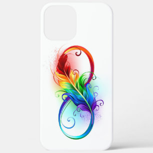 Infinity Symbol with Rainbow Feather iPhone 12 Pro Max Case