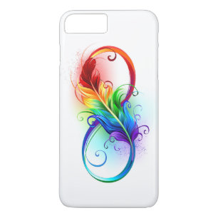 Infinity Symbol with Rainbow Feather iPhone 8 Plus/7 Plus Case