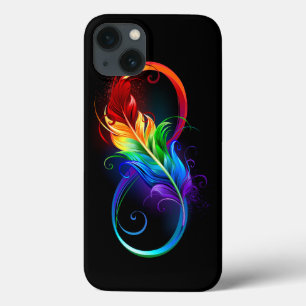 Infinity Symbol with Rainbow Feather iPhone 13 Case