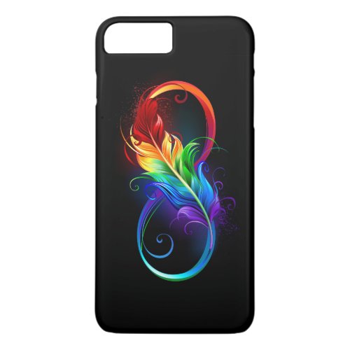 Infinity Symbol with Rainbow Feather iPhone 8 Plus7 Plus Case