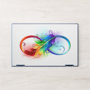 Infinity Symbol with Rainbow Feather HP Laptop Skin