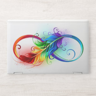 Infinity Symbol with Rainbow Feather HP Laptop Skin