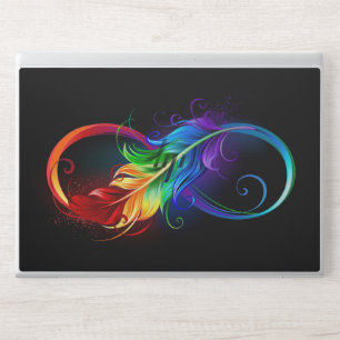 Infinity Symbol with Rainbow Feather HP Laptop Skin