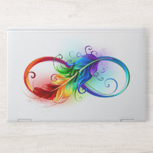 Infinity Symbol with Rainbow Feather HP Laptop Skin