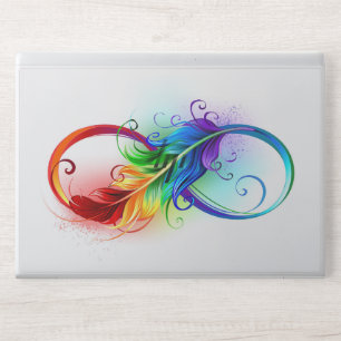 Infinity Symbol with Rainbow Feather HP Laptop Skin