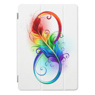 Infinity Symbol with Rainbow Feather iPad Pro Cover