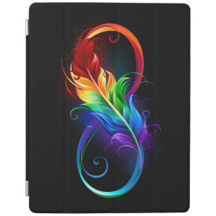 Infinity Symbol with Rainbow Feather iPad Smart Cover