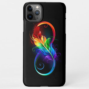 Infinity Symbol with Rainbow Feather iPhone 11Pro Max Case