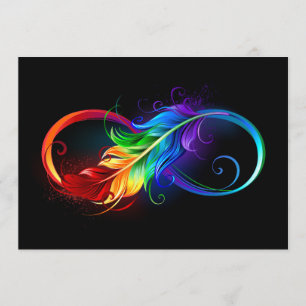 Infinity Symbol with Rainbow Feather Menu