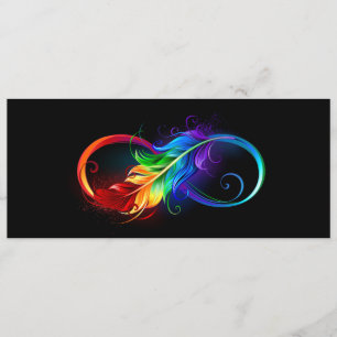 Infinity Symbol with Rainbow Feather Menu
