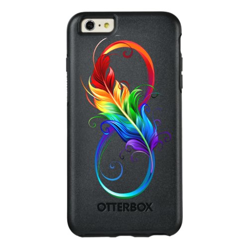 Infinity Symbol with Rainbow Feather OtterBox iPhone 66s Plus Case