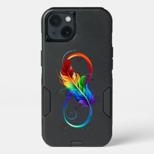 Infinity Symbol with Rainbow Feather iPhone 13 Case