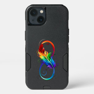 Infinity Symbol with Rainbow Feather iPhone 13 Case