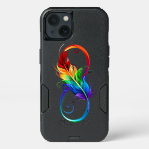 Infinity Symbol with Rainbow Feather iPhone 13 Case
