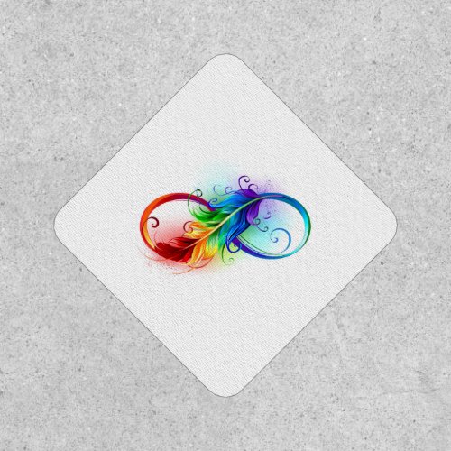 Infinity Symbol with Rainbow Feather Patch