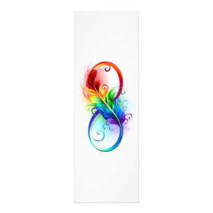Infinity Symbol with Rainbow Feather Photo Print