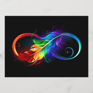Infinity Symbol with Rainbow Feather Program