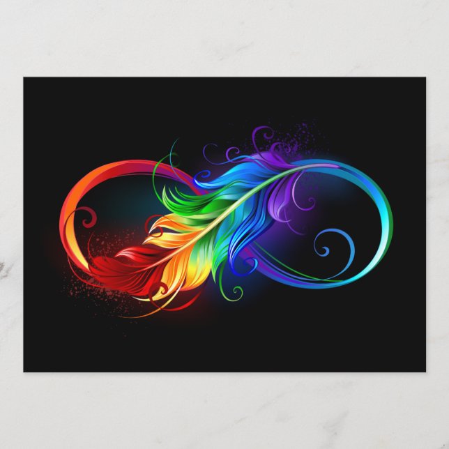 Infinity Symbol with Rainbow Feather Program (Front)