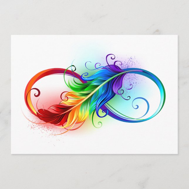 Infinity Symbol with Rainbow Feather Program (Front)